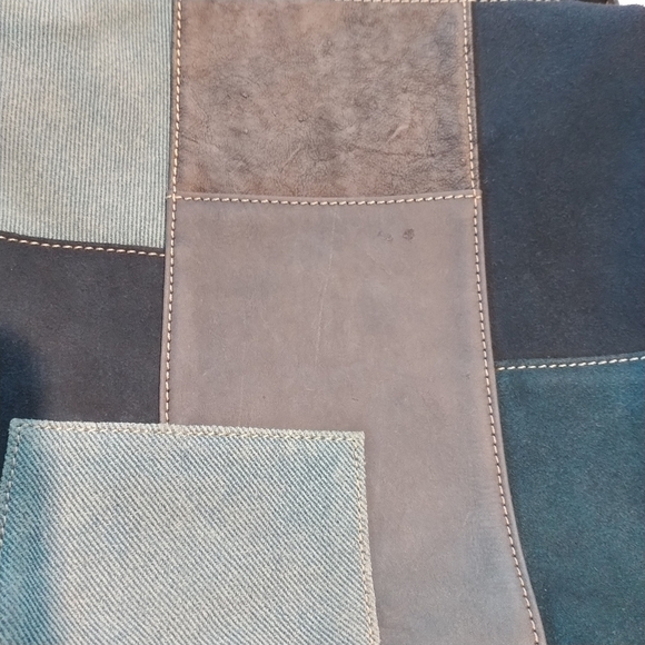 Franco Sarto Leather Patch Shoulder Bag - Picture 13 of 13